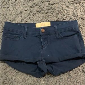 Navy blue low rise shorts